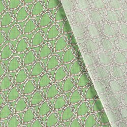 Slub en viscose de coton avec motif - vert