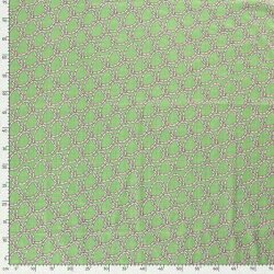 Cotton viscose slub with pattern - green