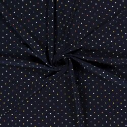 Puntos de jersey de crepe viscosa - azul oscuro