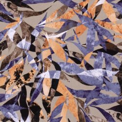 Viscose crepe jersey with pattern - beige