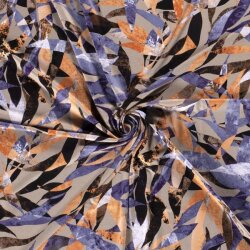Maillot crêpe viscose avec motif - beige