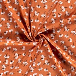 Flores jersey de viscosa - naranja