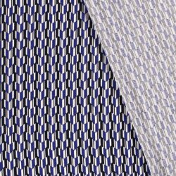 Viscose jersey with pattern - royal blue