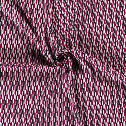 Viscose jersey met fuchsia patroon