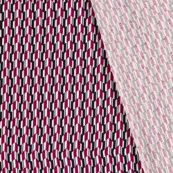 Viscose jersey with fuchsia pattern