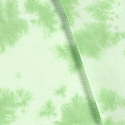 Mušelínová kravata batikovaná zelená