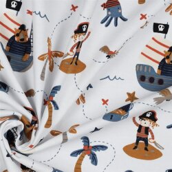 Piratas de jersey de algodón - blanco