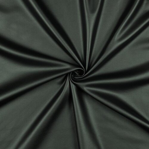 Kunstleder Metallik-Glanz SOFT Stretch - METALLIC GREEN/ BLACK