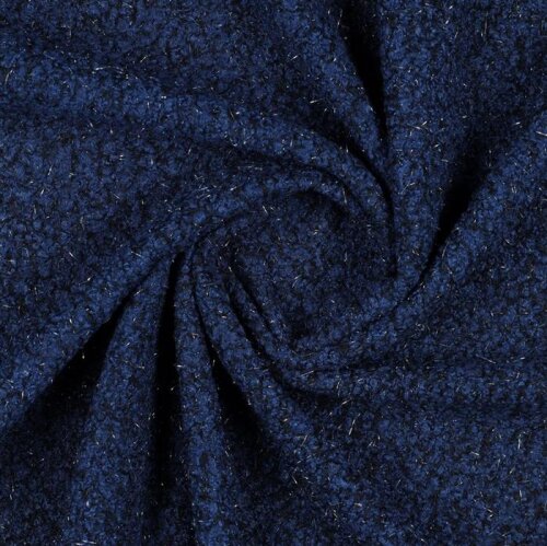 Bouclé LUREX - bleu foncé