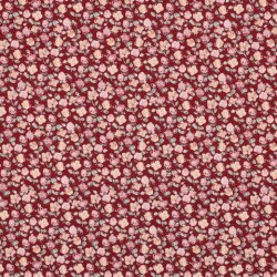 Baby Corduroy Digital SOFT Flowers - cherry