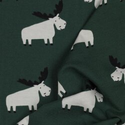 Jersey de algodón MOOSE - verde oscuro