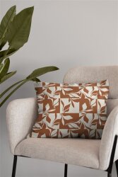 Canvas Blätterkacheln - haselnuss