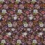 French Terry fleurs - violet foncé
