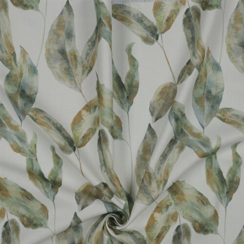 Canvas Digital Feuilles dolivier - vieux blanc
