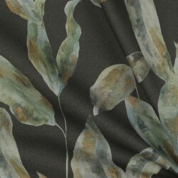 Canvas digital olive leaves - dark olive