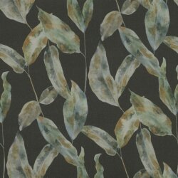 Canvas digital olive leaves - dark olive