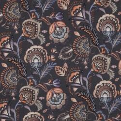 Canvas Digital Paisley - dunkelgrau