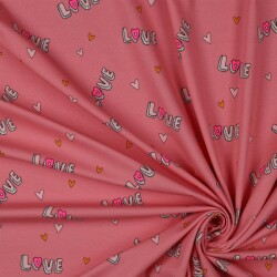 Jersey de coton Neon Love - rose
