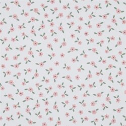 Cotton jersey flowers - white