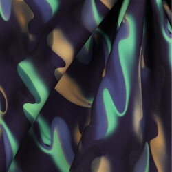 Softshell digitale con onde colorate - nero