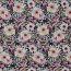 Popeline di cotone a fiori digitali - blu scuro