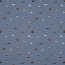 Popeline di cotone Barche colorate organiche - blu ombra