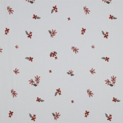 Cotton Jersey Digital Organic Flowers - white