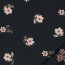 Jersey di cotone Digital Organic flowers - blu scuro