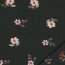 Cotton jersey Digital Organic flowers - dark olive