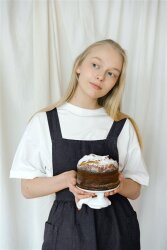 Jeansstoff Glitzer kleine Punkte - indigoblau