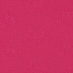 Musselin Bestickt Blumen - fuchsia