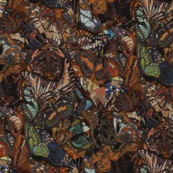 French Terry Digital Butterflies - gris oscuro