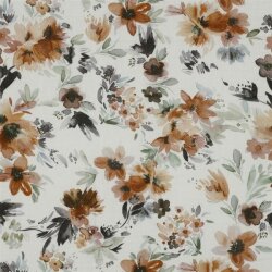 Muslin Digital Flowers - Old White