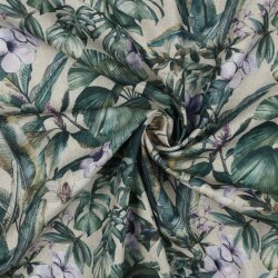 Canvas Digital Banana Leaves - linen look