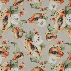 Canvas Digital TROPICAL Früchte - leinen PEACH