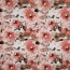 Viskose Popeline Korall Blumen - creme