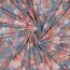 RIB coton jersey feuilles numériques - nuance bleu