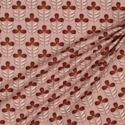 Toile WATERPROOF fleurs - rose sombre