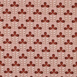 Toile WATERPROOF fleurs - rose sombre