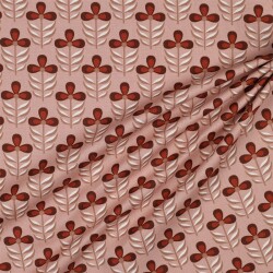 Canvas WATERPROOF flowers - dusky pink