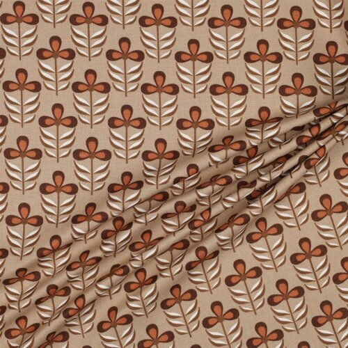 Canvas Wasserabweisend Blumen - sand