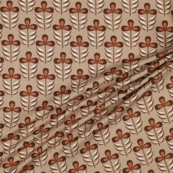 Canvas WATERPROOF flowers - sand