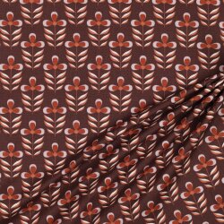 Lienzo flores WATERPROOF - chocolate