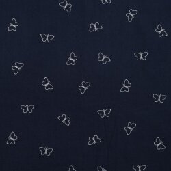 Baby Corduroy Glitter Butterflies - dark blue