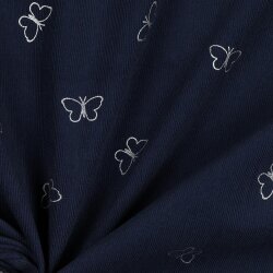 Baby Corduroy Glitter Butterflies - bleu foncé