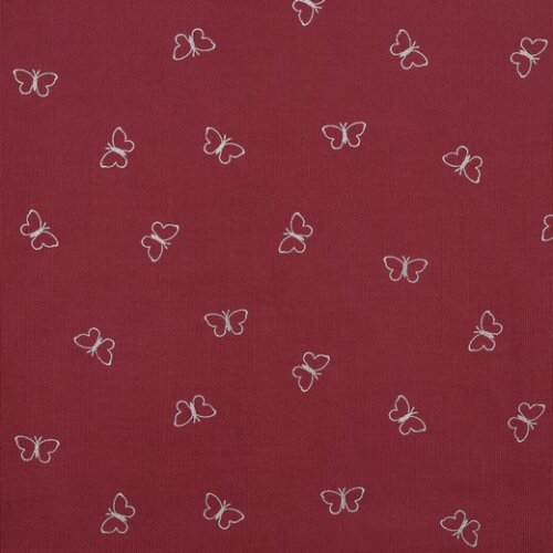 Baby corduroy glitter butterflies - dark burgundy