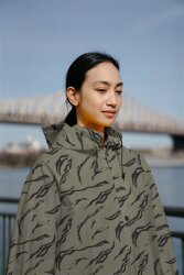 Softshell a rayas de cebra digital - gris