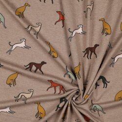 Baumwolljersey  Hunde - taupe