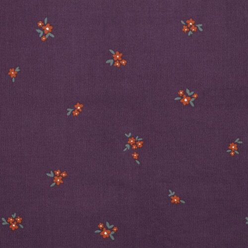 Baby corduroy flowers - dark purple