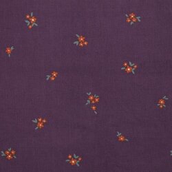 Baby corduroy flowers - dark purple